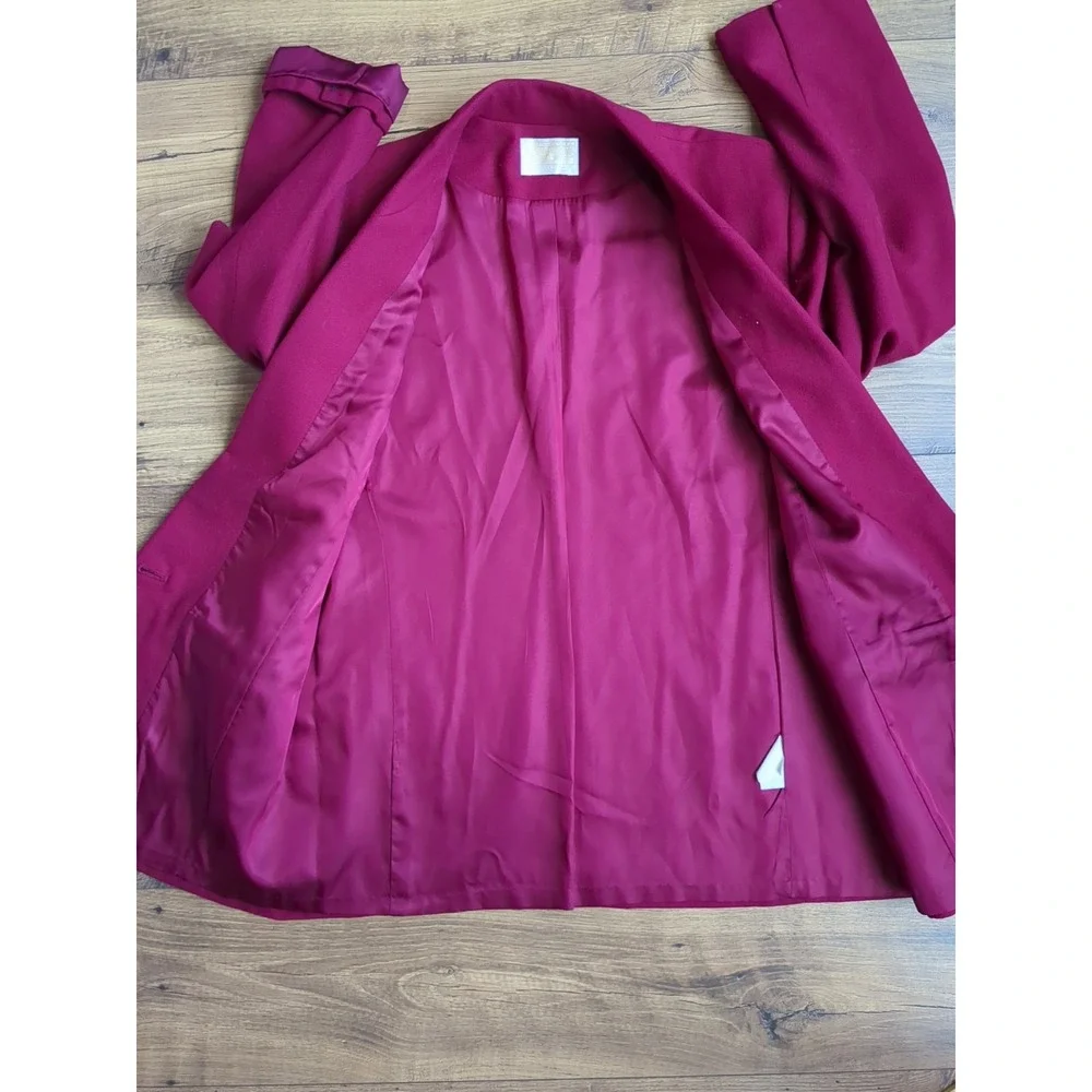 VTG Pendleton‎ Womens Sz 10 Single Button Deep Red Blazer Made In USA